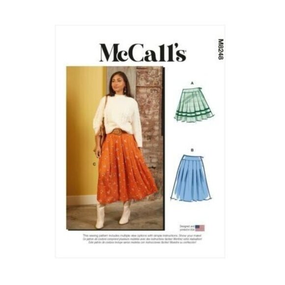 McCall's M8248 Misses 6 to 14 Pleated Skirts Uncut Sewing Pattern New - Picture 2 of 8